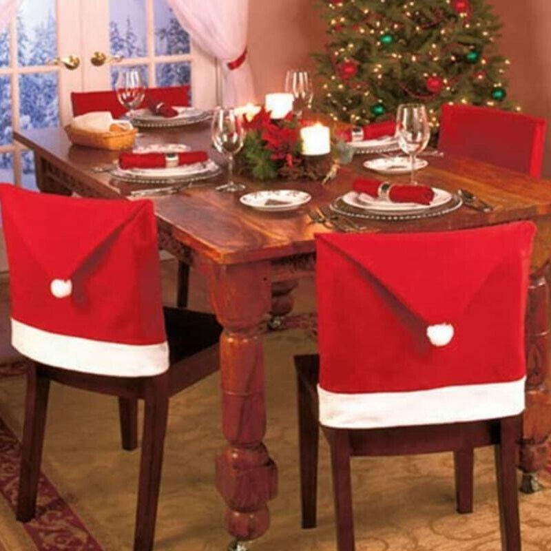 Christmas Chair Cover 6PCS 60x50cm No-woven Fabric Xmas Home Decoration - Discount Packaging Warehouse