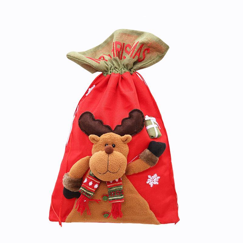 Christmas Gift Bags 1PC 35x56cm Xmas Santa Gifts Sack - Discount Packaging Warehouse