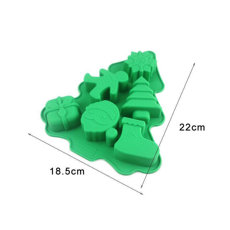 Christmas Themed Silicone Mould 1PC Green Baking Tool - Discount Packaging Warehouse