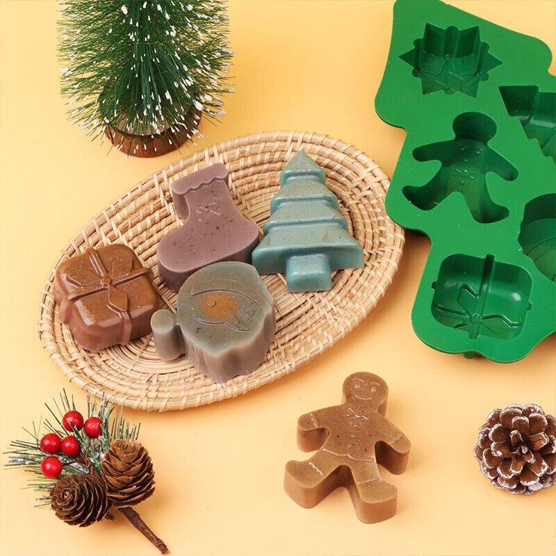 Christmas Themed Silicone Mould 1PC Green Baking Tool - Discount Packaging Warehouse