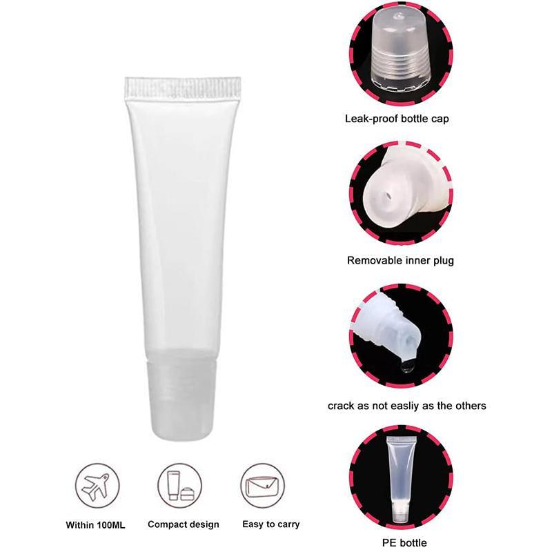 Clear Lip Balm Tubes 20PCS 8ml Squeeze Bottles - Discount Packaging Warehouse