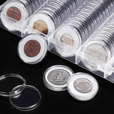 Coin Storage Box 1Set Clear PS 17-30mm Coin Capsules with Eva Foam Gaskets - Discount Packaging Warehouse