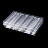 Coin Storage Box 1Set Clear PS 17-30mm Coin Capsules with Eva Foam Gaskets - Discount Packaging Warehouse