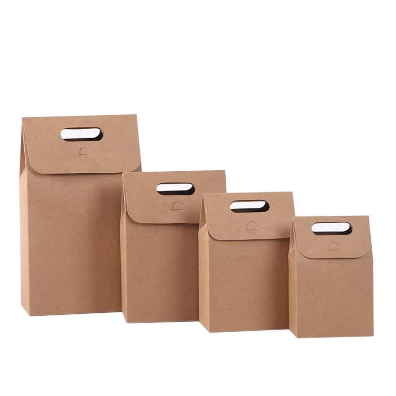 100 Pack Kraft Paper Tote Bags With Handles – Sturdy & Eco-Friendly For Gifts, Shopping, Bakery, Restaurants - View #6