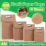 Eco-friendly brown paper bags with handles