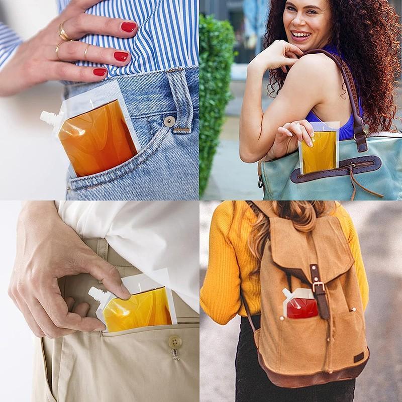 Convenient and Portable Drink Pouches - Perfect for On-the-Go Refreshment