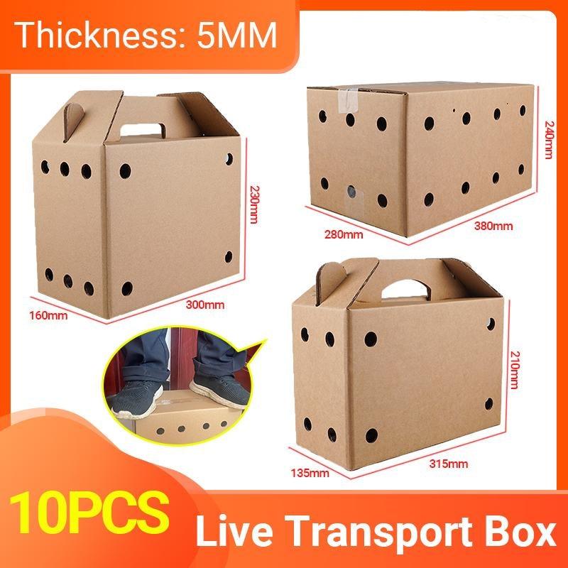 Cardboard Pet Carrier 10PCS 3Sizes Kraft - Discount Packaging Warehouse