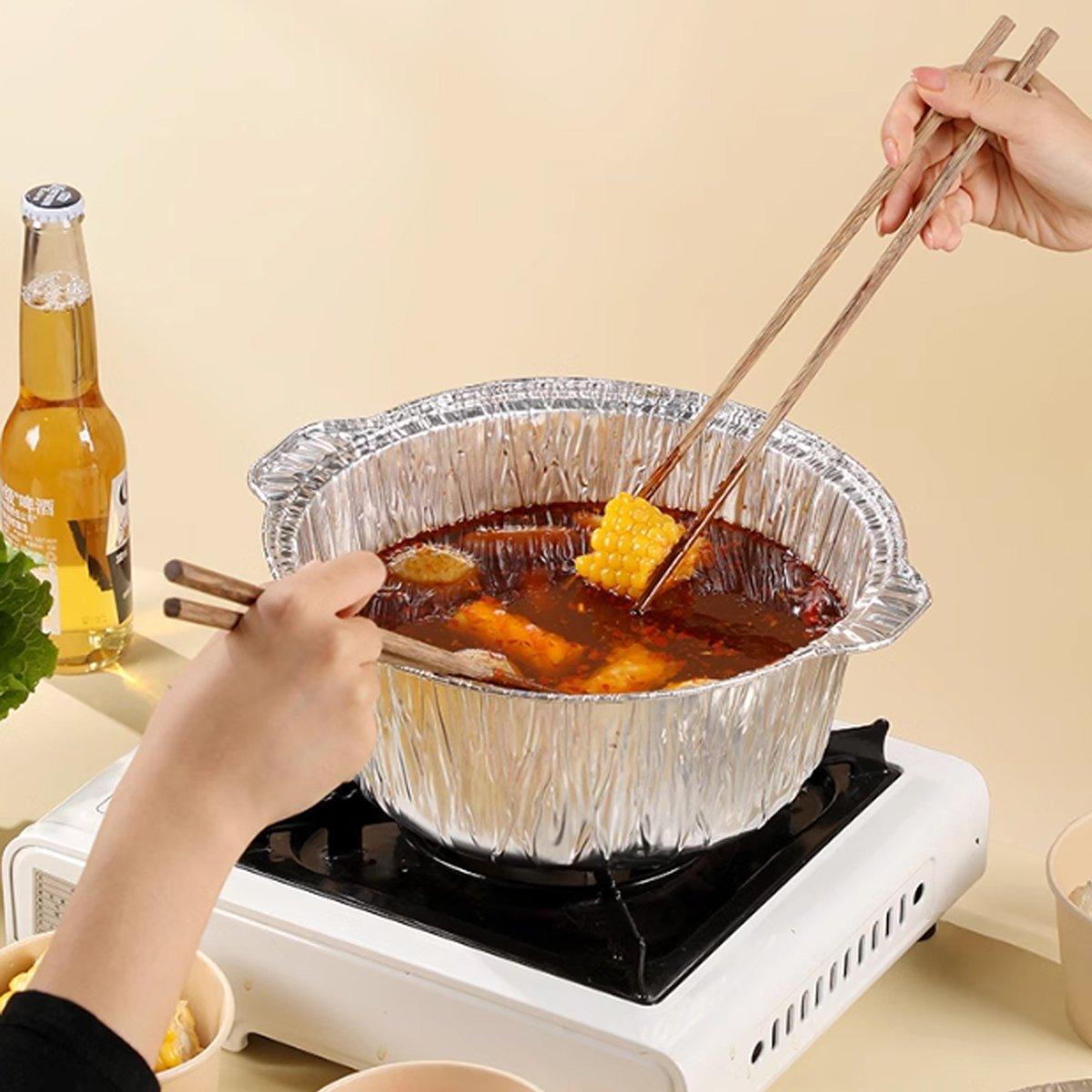 Convenient Cooking with Disposable Aluminum Foil Pot