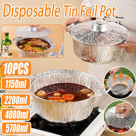 Convenient Cooking with Disposable Aluminum Foil Pot