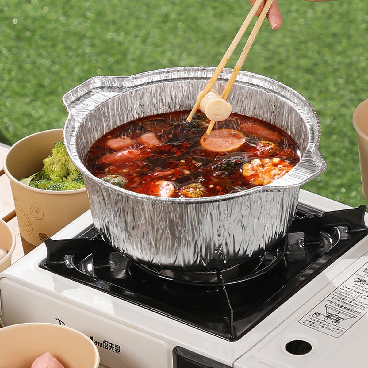 Convenient Cooking with Disposable Aluminum Foil Pot