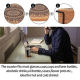 Cup Coasters With Iron Holder 12PCS 10x0.5cm Round Cork - Discount Packaging Warehouse