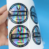 Custom Holographic Paper Stickers - Discount Packaging Warehouse