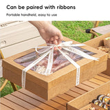 10PCS Kraft Paper Lunch Boxes Food Grade Disposable Bento Packaging