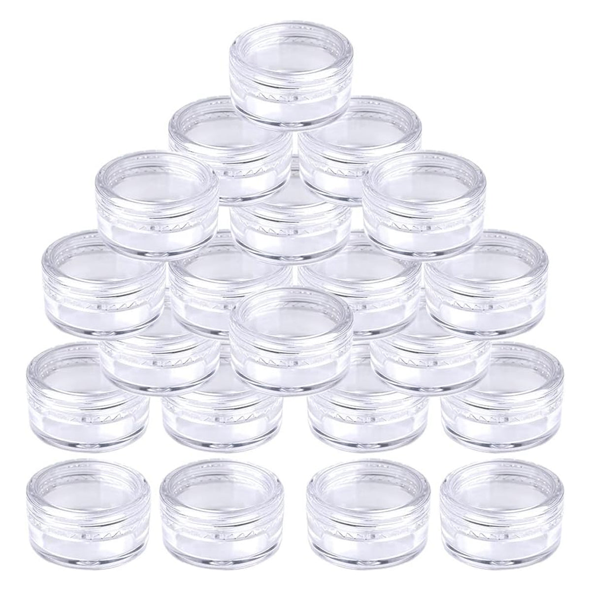 50PCS Clear Cosmetic Cream Jars 5g 10g 20g Refillable Containers