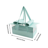 5PCS Transparent PVC Bow Gift Box with Ribbon Handles for Wedding