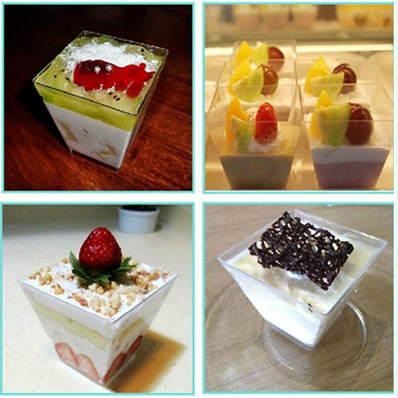 Elegant Mini Trifle Cups filled with colorful layered desserts.