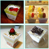 Elegant Mini Trifle Cups filled with colorful layered desserts.
