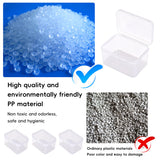 10PCS Mini Clear Plastic Storage Boxes Small Parts Organiser