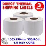 Direct Thermal Shipping Labels 3ROLLS 4x6" for Zebra 2844 Eltron ZP450 Printers - Discount Packaging Warehouse