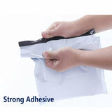 Poly mailer securely sealed and ready for shipping, showcasing durability and protection