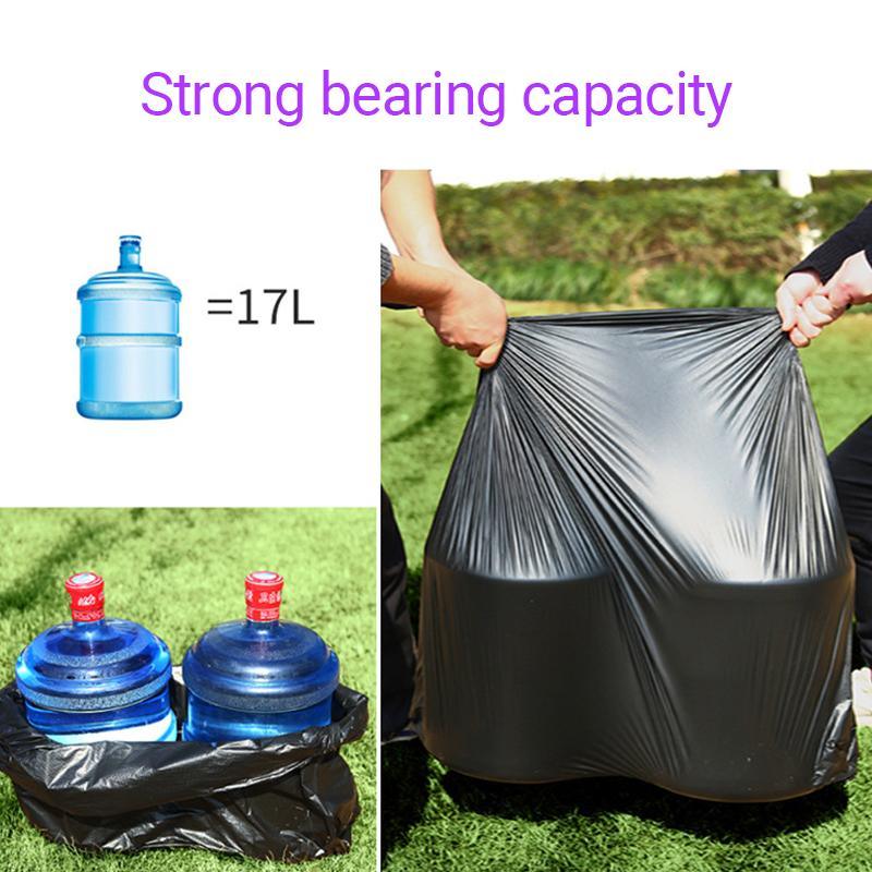 Durable large bin bags with drawstring closure