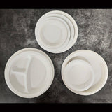 Disposable Plates 100PCS Corn Starch Degradable for Parties and Events