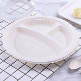 Disposable Plates 100PCS Corn Starch Degradable for Parties and Events