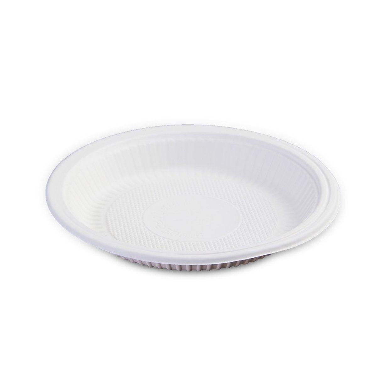 Disposable Plates 100PCS Corn Starch Degradable for Parties and Events