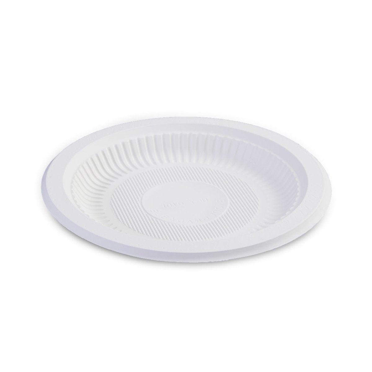 Disposable Plates 100PCS Corn Starch Degradable for Parties and Events