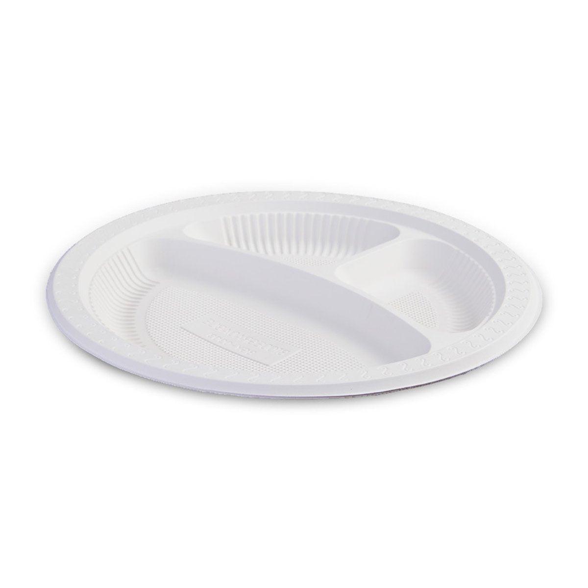 Disposable Plates 100PCS Corn Starch Degradable for Parties and Events