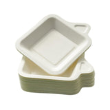 Disposable Trays 100PCS Sugarcane Pulp Square and Rectangle for Parties and Events