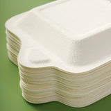 Disposable Trays 100PCS Sugarcane Pulp Square and Rectangle for Parties and Events