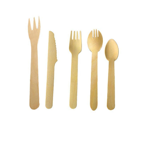 Eco-friendly Disposable Cutlery set laid out on a festive table
