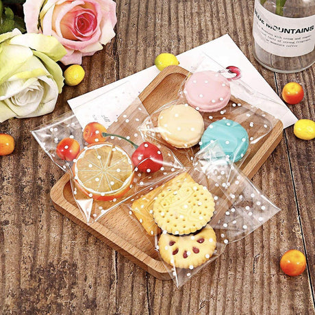 Dots Candy Packaging Bags 100PCS Self Adhesive Cookie Biscuit Gift Bags - Discount Packaging Warehouse