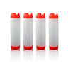 Double-Ended Sauce Dispenser Bottles 4PCS 3Colours 16Oz PE/PP Large Capacity - Discount Packaging Warehouse