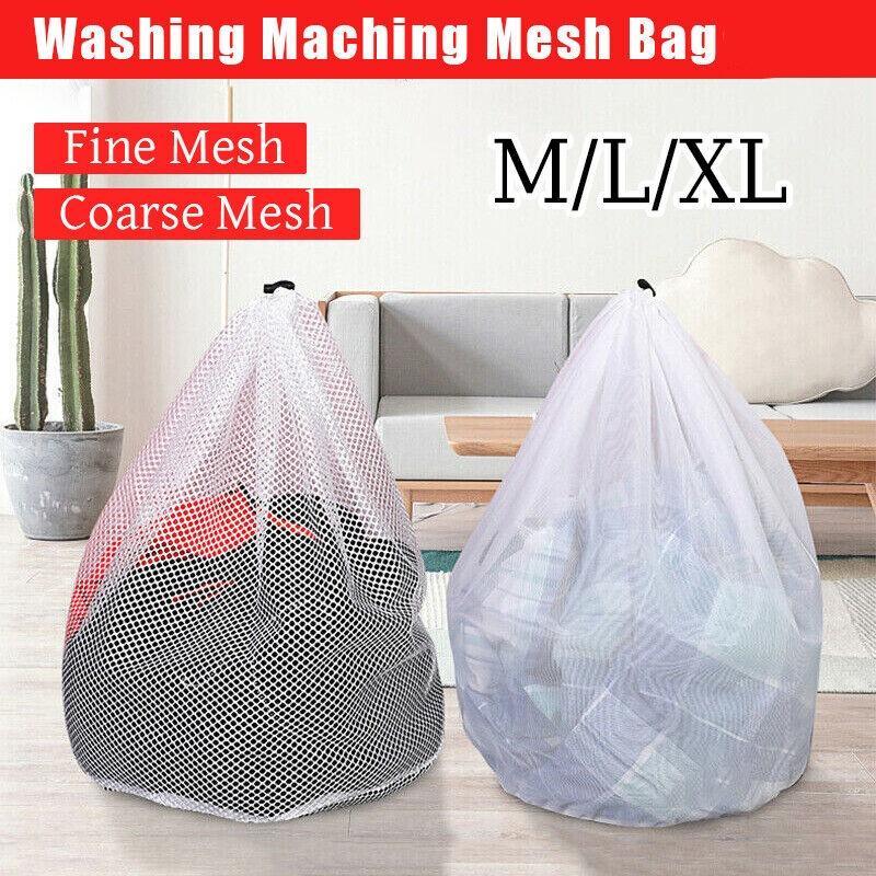 Drawstring Laundry Wash Bag 1PC 3Sizes Polyester - Discount Packaging Warehouse