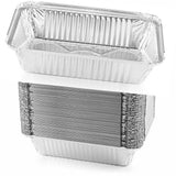 A selection of food items served on high-quality aluminium foil plates, showcasing their durability and versatility.