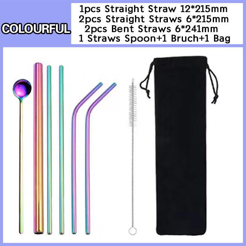 Durable and eco-friendly metal drinking straws for everyday use