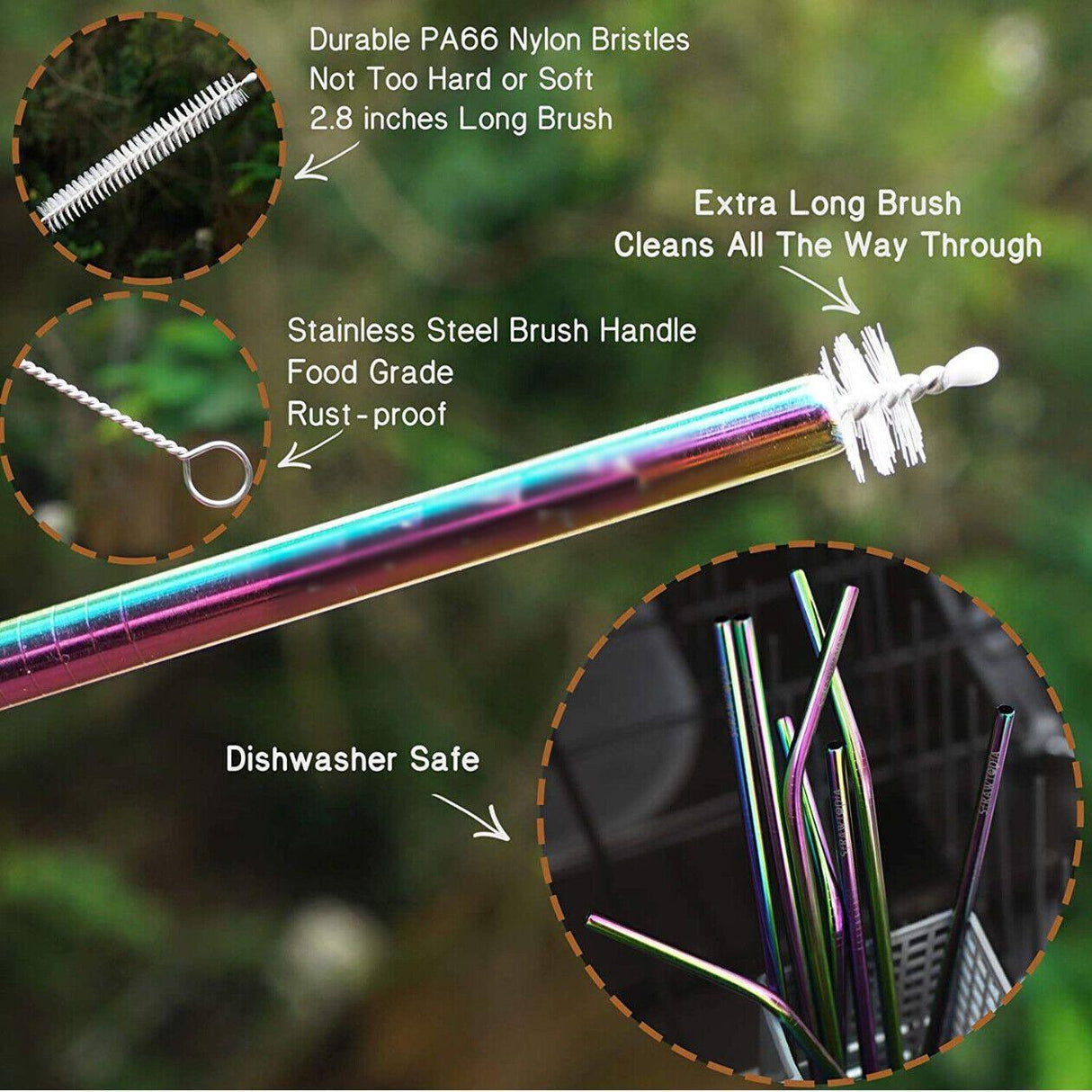 Durable and eco-friendly metal drinking straws for everyday use