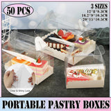 Elegant clear cake boxes for stylish cake presentation.