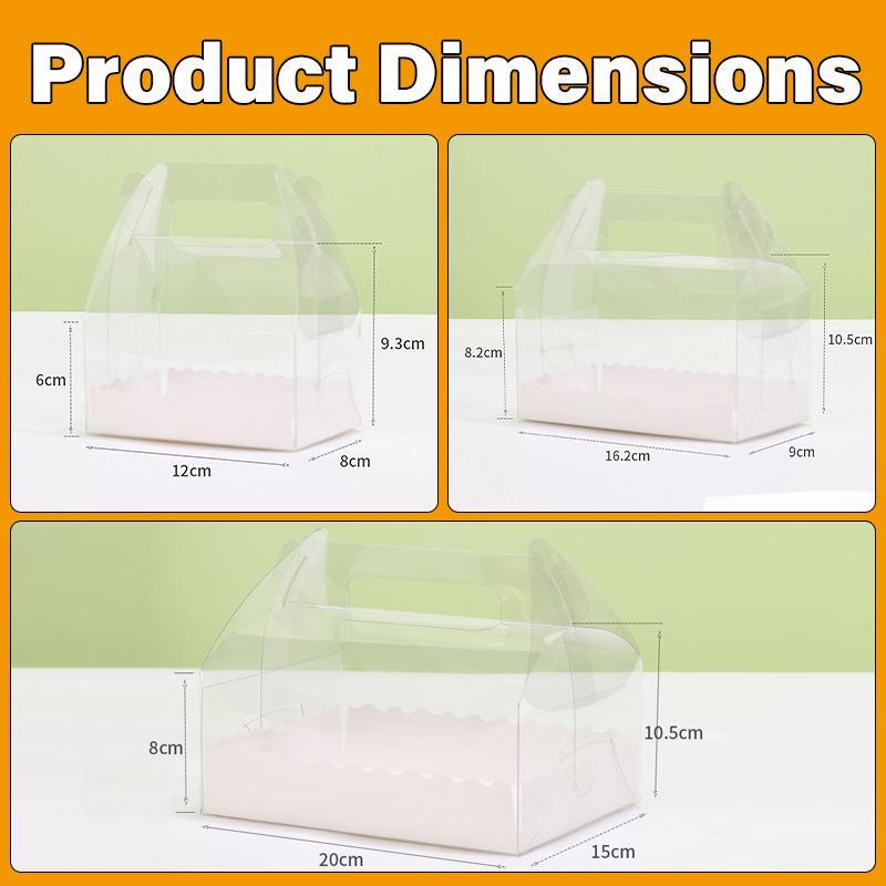 Elegant clear cake boxes for stylish cake presentation.