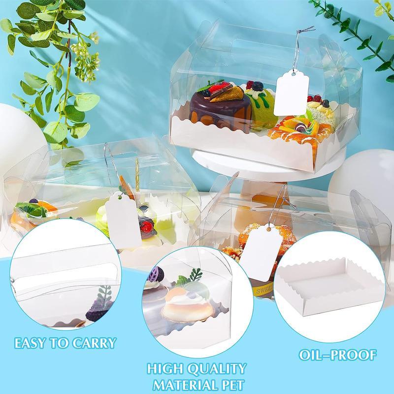 Elegant clear cake boxes for stylish cake presentation.