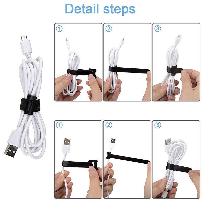 Versatile and durable reusable cable tie for organized spaces