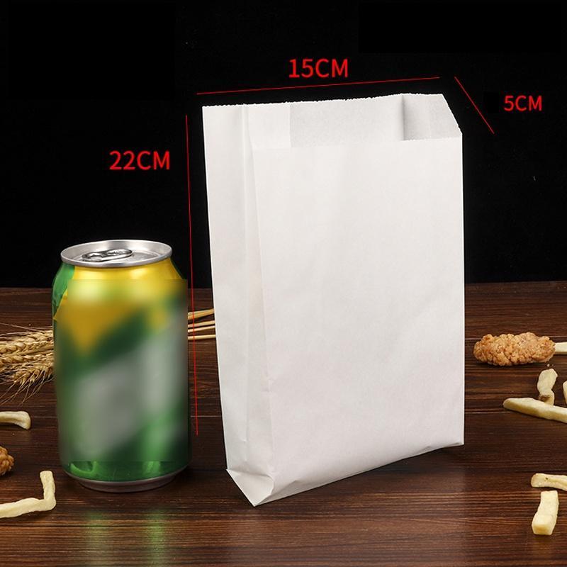 Eco-friendly paper lunch bags in natural white color