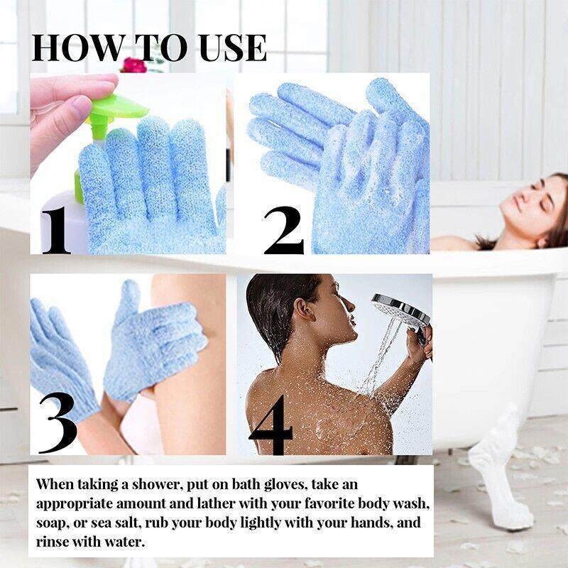 Effective and gentle exfoliating body mitt for smooth skin