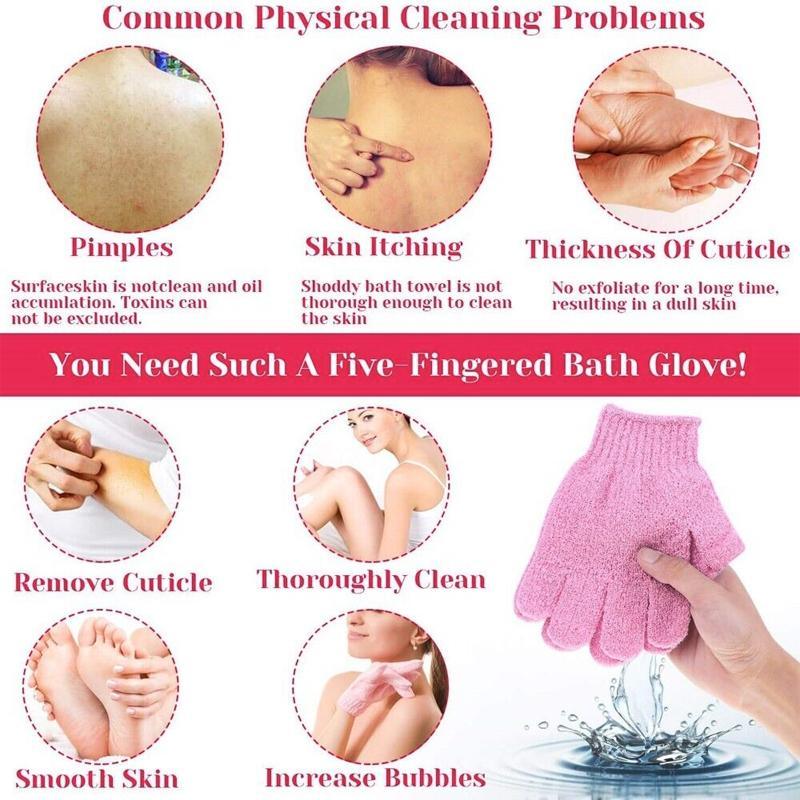 Effective and gentle exfoliating body mitt for smooth skin