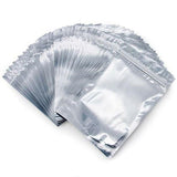 A variety of small items neatly organized in clear small zip bags, showcasing their versatility and convenience