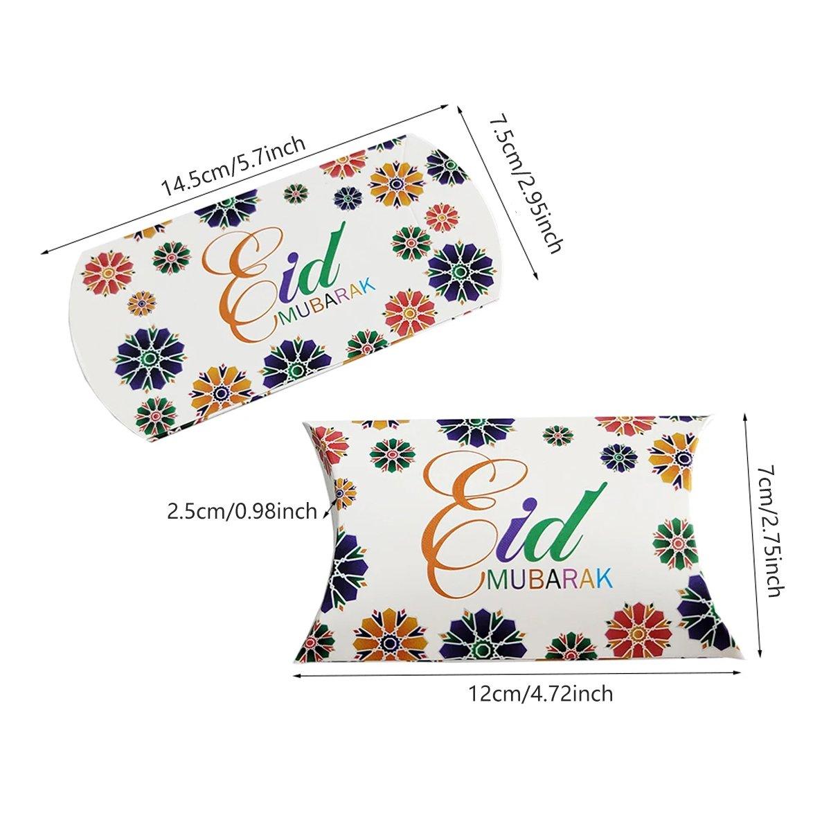 Eid Mubarak Pillow Box 50PCS High-Quality Cardstock