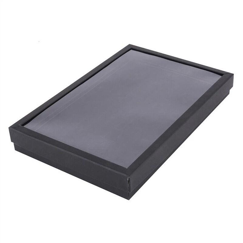 Jewelry Display Box with Clear Lid 1PC 100-Slot Black - Discount Packaging Warehouse