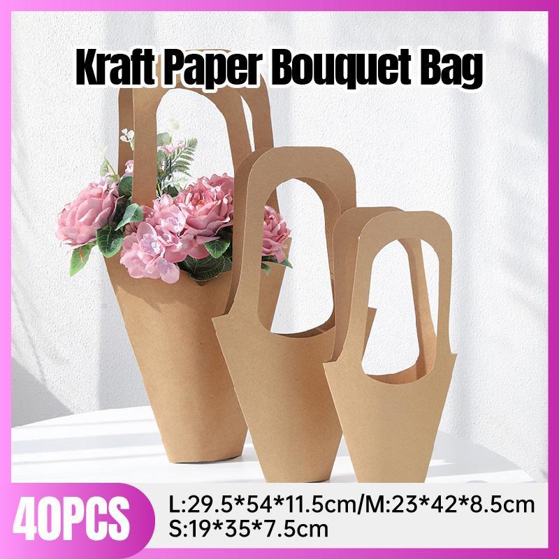 Elegant Kraft Paper Bouquet Bag for Beautiful Floral Presentations